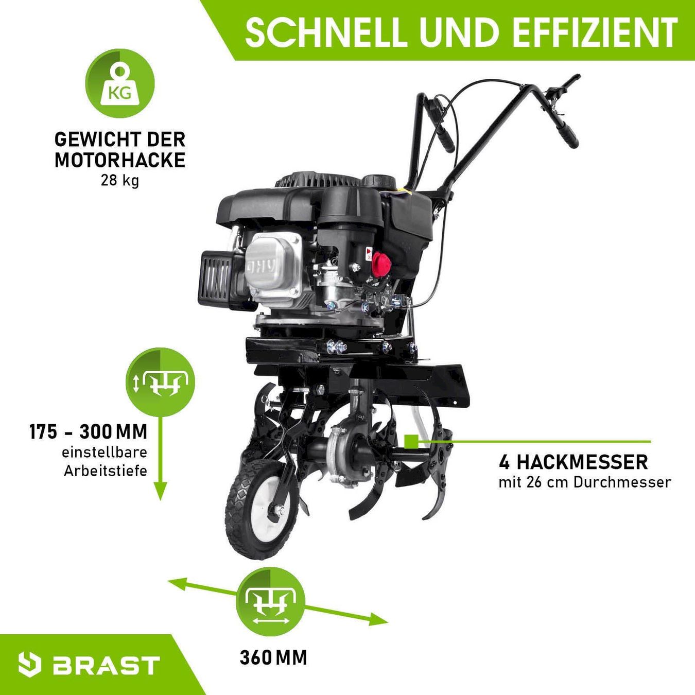 Attrezzi per la lavorazione del suolo: BRAST Benzin Motorhacke AF5500s – Nuovo e nell'imballaggio originale da Bottighofen venduto da zaap 4