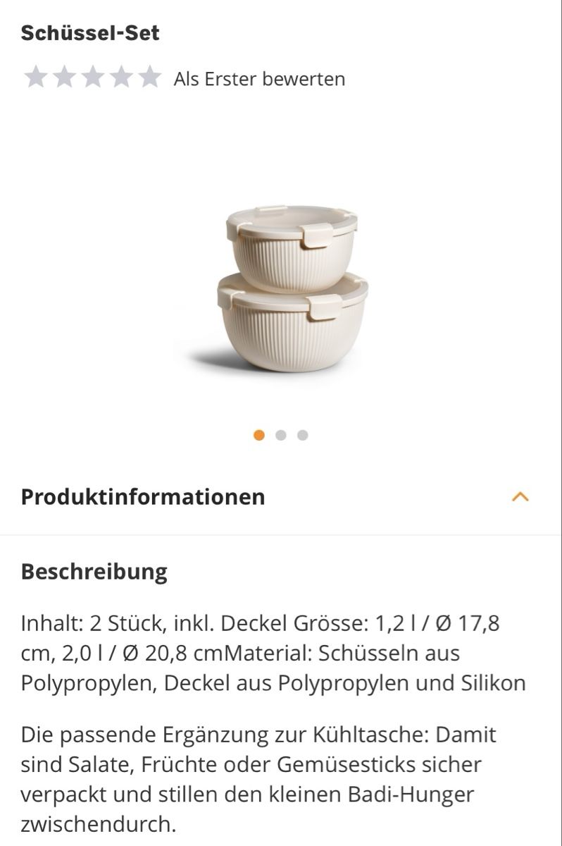 Ciotole: NEU schüssel-Set – Nuovo e nell'imballaggio originale da Hüttikon venduto da abarb 1