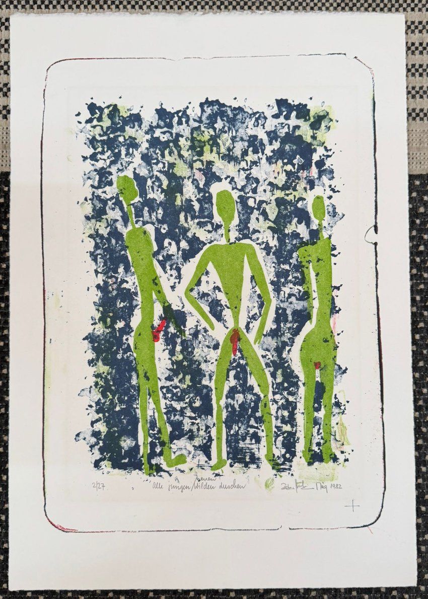 Grafica & Litografie: Mit oder ohne? von Peter Huber 1982     (ID b5009) – Usato da Gelterfingen venduto da art-and-more