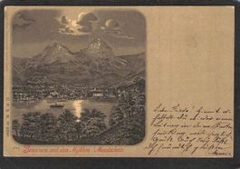 ^Brunnen mit den Mythen , Mondschein , gel. 1899