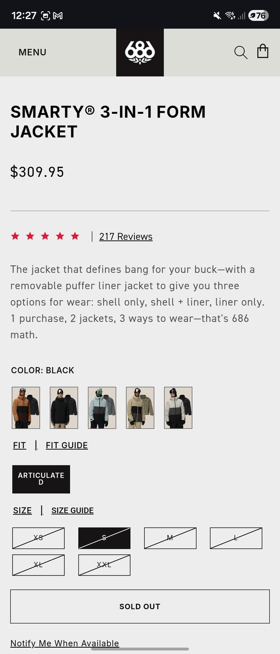 Giacche: 686 Smarty 3in1 Jacke #1 – Usato da Davos Wiesen venduto da flo_88hx 9