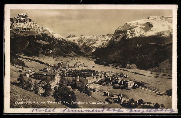 Ansichtskarten: Engelberg, Ortsansicht mit Kahnen, Spann – Gebraucht aus Berlin von bartko-reher