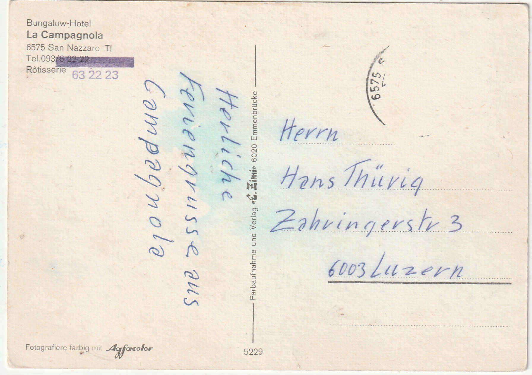 Cartoline postali: Hotel San Nazere – Usato da Lumbrein venduto da made02 1