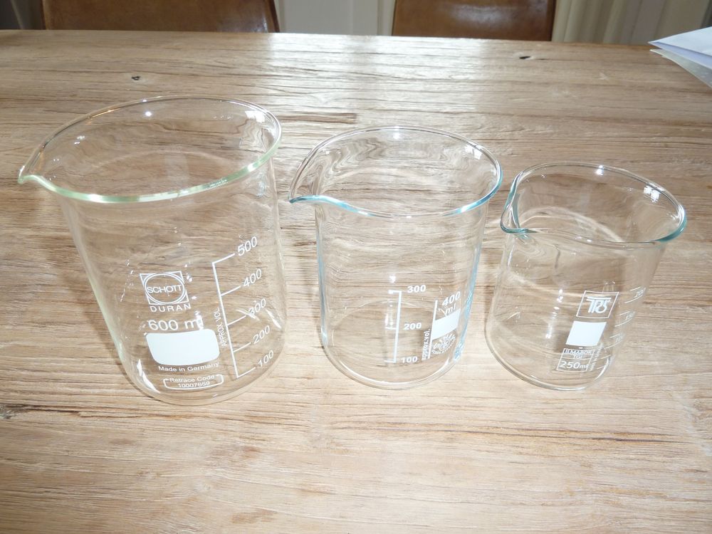 Becherglas 400 ml Hitzebeständiges Borosilikatglas Hohes Model