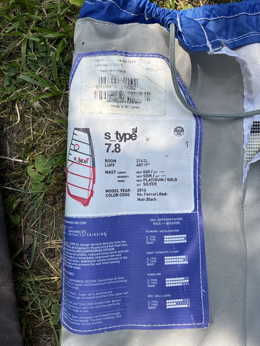 North Sails Surfen: North sails s-type 7.8 rig – Gebraucht aus Zollikerberg von pmi_qh7z 3