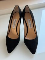 Jimmy Choo en daim noir, bout pointu  38½