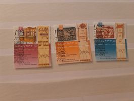 3 Timbres rares d'Israel, Musée d'Israel Jerusalem