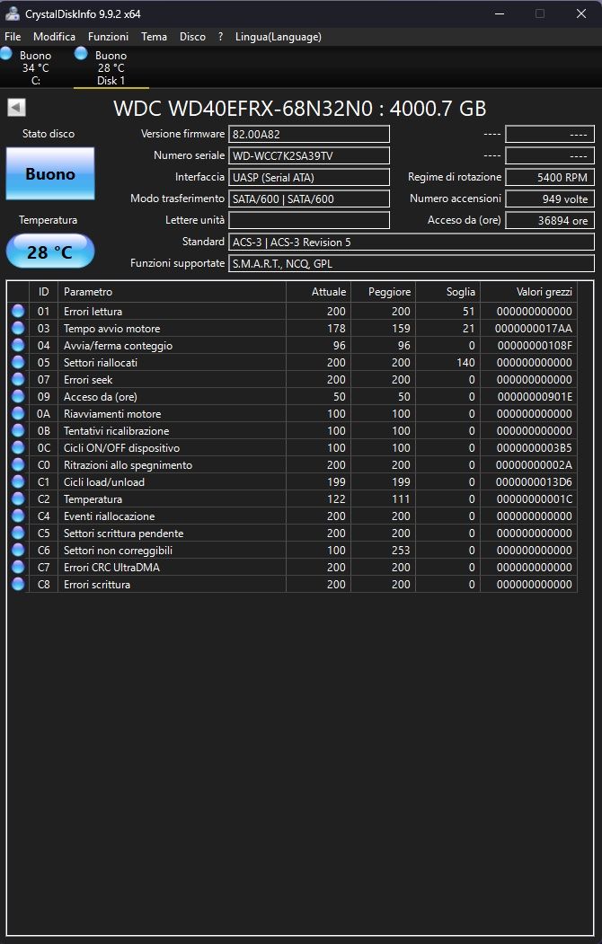 Western Digital Disques durs: HDD WD Red 4TB #1 – D'occasion à Tesserete par aughi 1