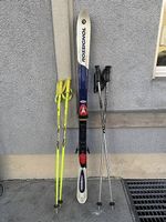 Ski mit Skistöcken & Wanderstöcken  gebraucht, für Anfänger