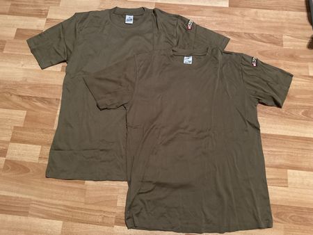Schweizer Armee 2er Set - Olivgrüne Herren T-Shirts, Gr. 56