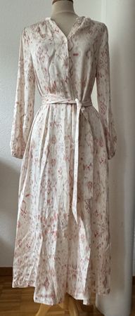 Robe longue HEMISPHERE imprimé abstrait t.XS, soie elastan