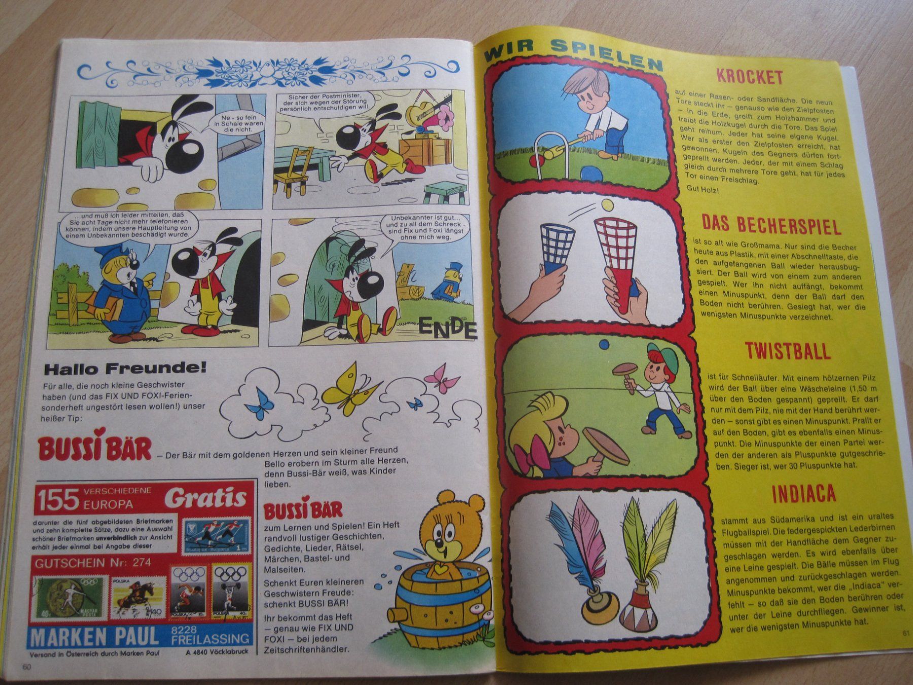 Fumetti: FIX & FOXI FERIEN Sonderheft mit Pfiff  1971  Comic Selten – Usato da Gossau SG venduto da Noryflory 5