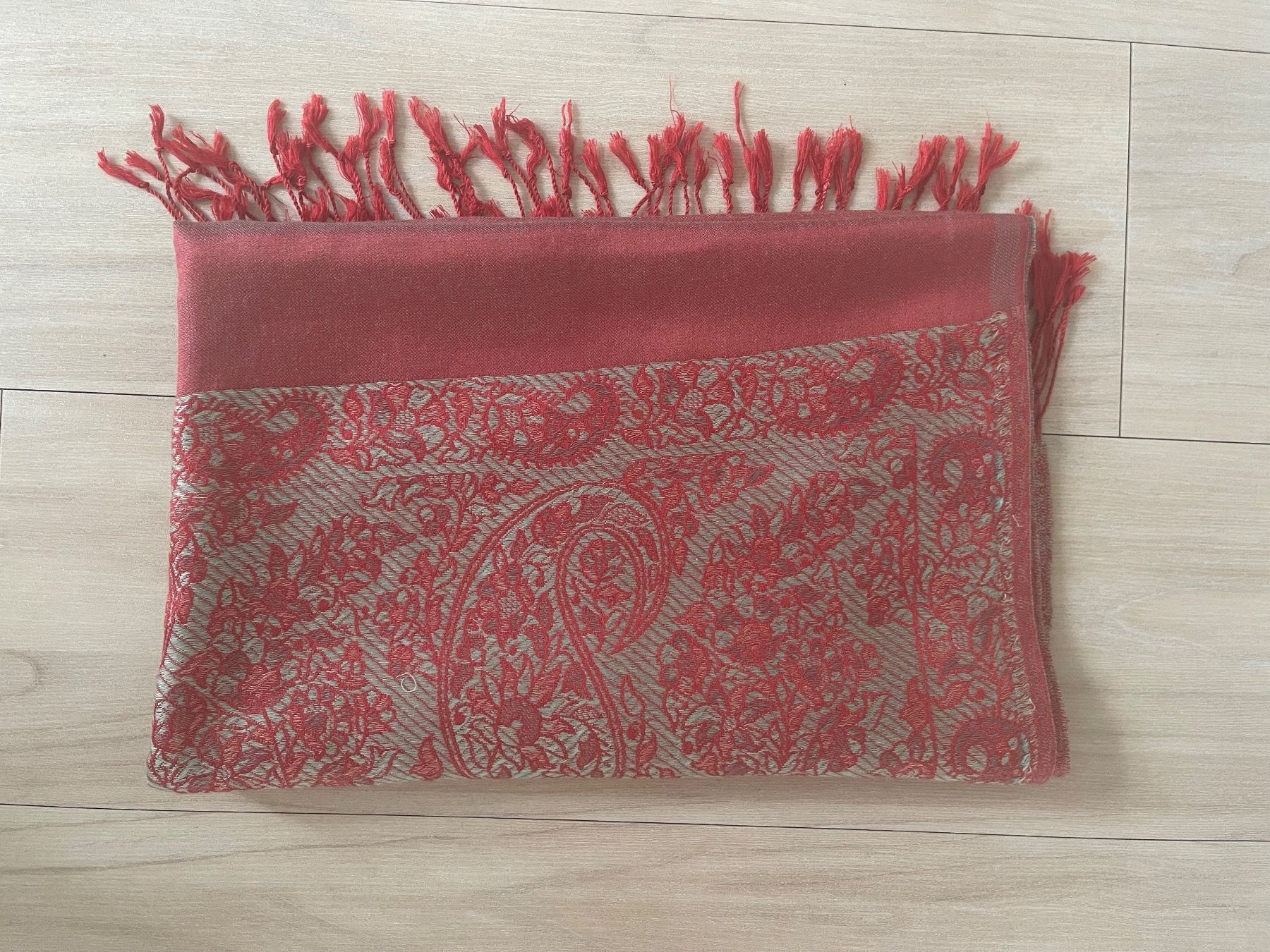 Foulard & Sciarpe: Paschmina Schal Kaschmir/Seide rot-blau doubleface – Usato da Zollikon venduto da dorean 7