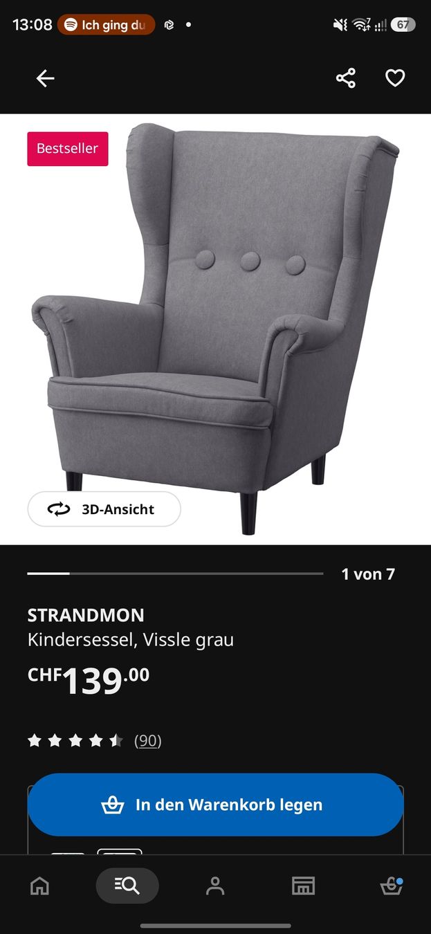 Poltrone: Kindersessel grau – Usato da Oeschgen venduto da Mich_elle 1
