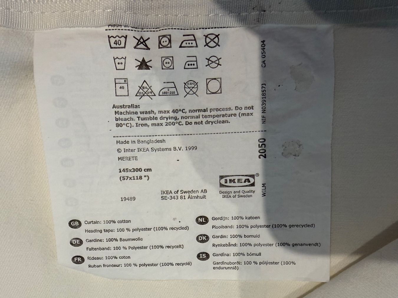 Ikea Rideaux: 2er-Set IKEA MERETE Vorhänge cremeweiss / beige – D'occasion à Aarau Rohr par HappyKoala 3