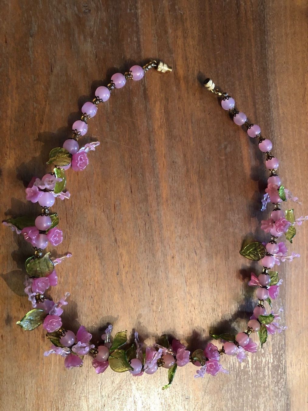 Catenine: GABLONZER GLASBLÜTEN COLLIER in rosa. – Nuovo (secondo la descrizione) da Wald ZH venduto da mlnt 1