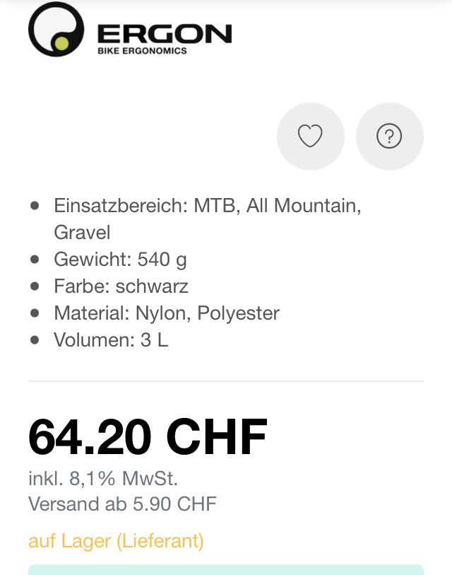 Borse: Ergon Hüfttasche/ Hipbag – Usato da Greppen venduto da chelito 2