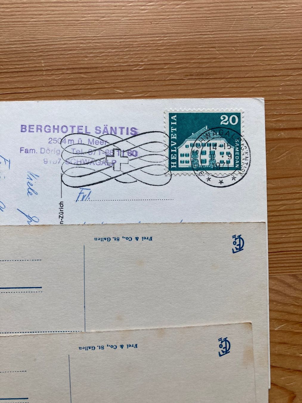 Cartoline postali: Schwägalp - 3 AK ab 1971 – Usato da Oberuzwil venduto da Henri09 3