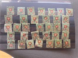 Briefmarken Schweiz Helvetia 90 Rappen Konvolut guter Zus...