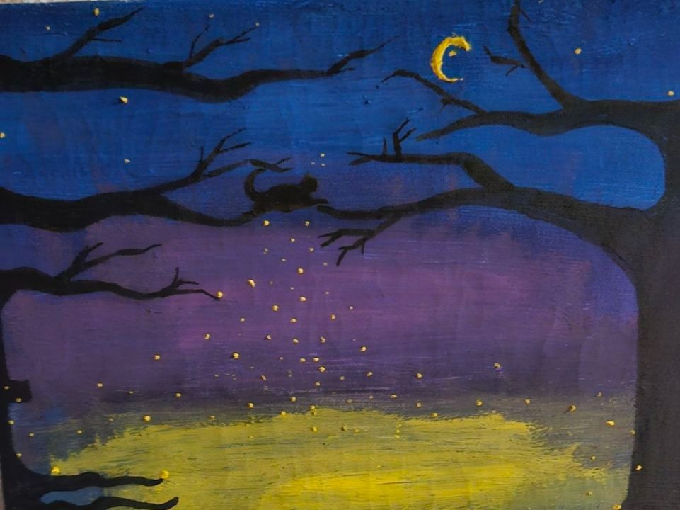 Dipinti: Zaubernacht Original Acrylgemälde – Nuovo (secondo la descrizione) da Untervaz venduto da Jranjay