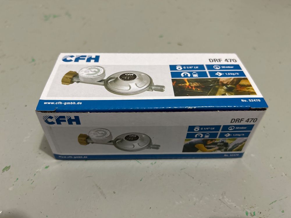 Propangas Druckregler Mit Füllstandsanzeige - Für Grill & Camping Inkl. Leckdetektor