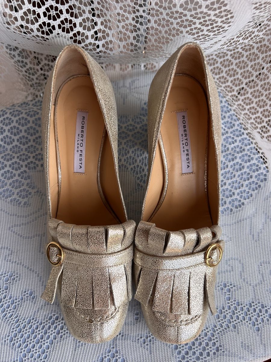 Scarpe da donna: Escarpins Roberto Festa dorés  – Usato da Bernex venduto da 2ziemement 1