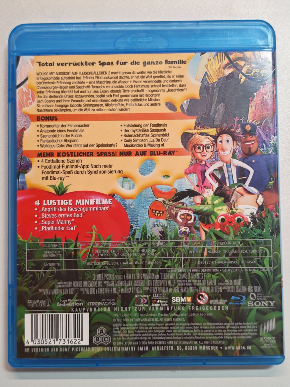 Tutti i DVDs: Wolkig mit Aussicht auf Fleischbällchen 2 – Usato da Liestal venduto da Kratzilla 2