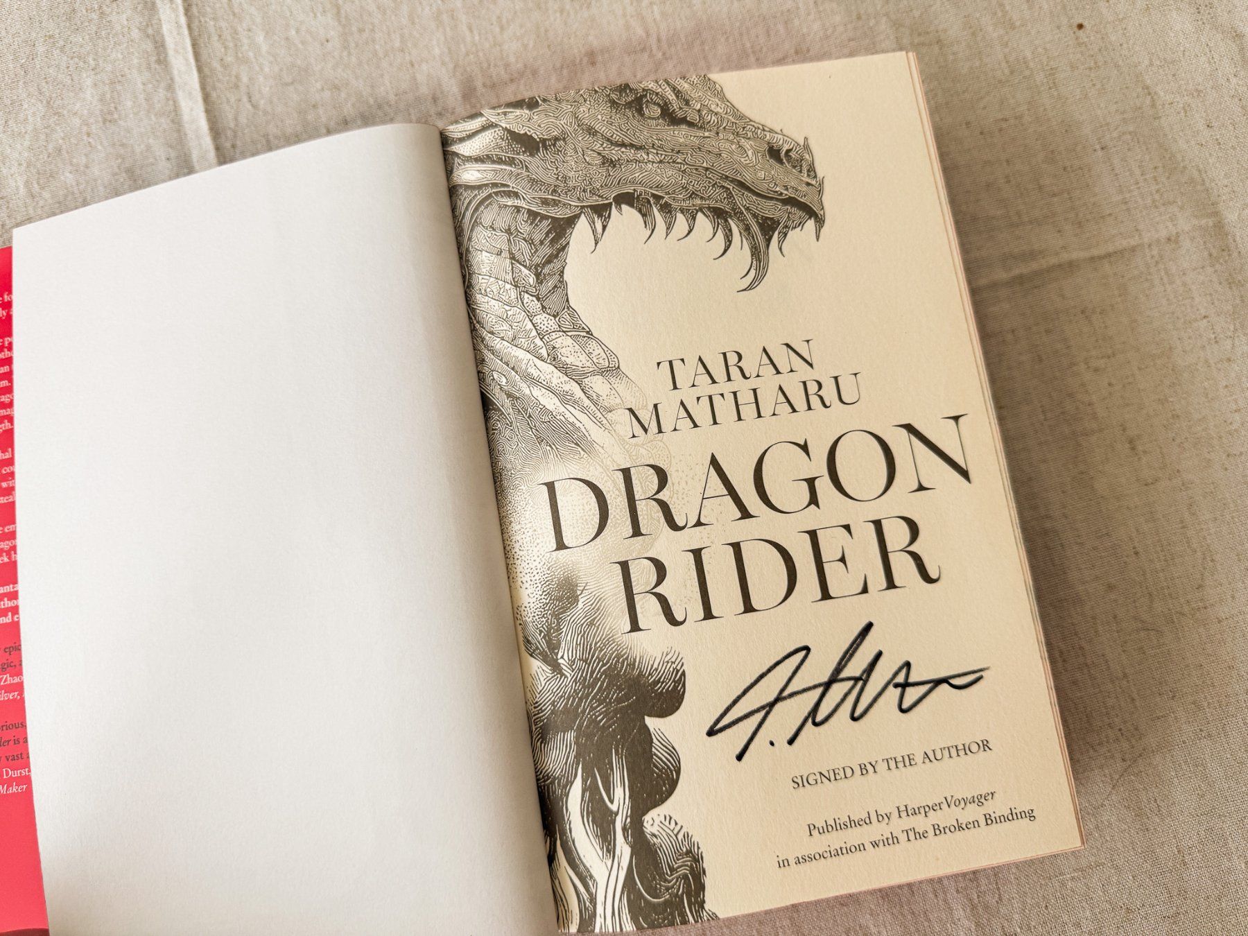 Bücher: Dragon Rider - Taran Matharu - Broken Binding SE, signiert – Neu (gemäss Beschreibung) aus Uzwil von Lintu 3