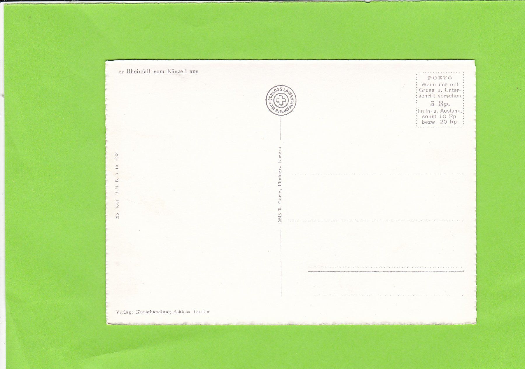 Cartoline postali: Rheinfall-Detail – Usato da St. Peterzell venduto da neckertal 1