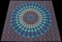 XL Mandala Tuch als Stranddecke Wandtuch Sofadecke Deko