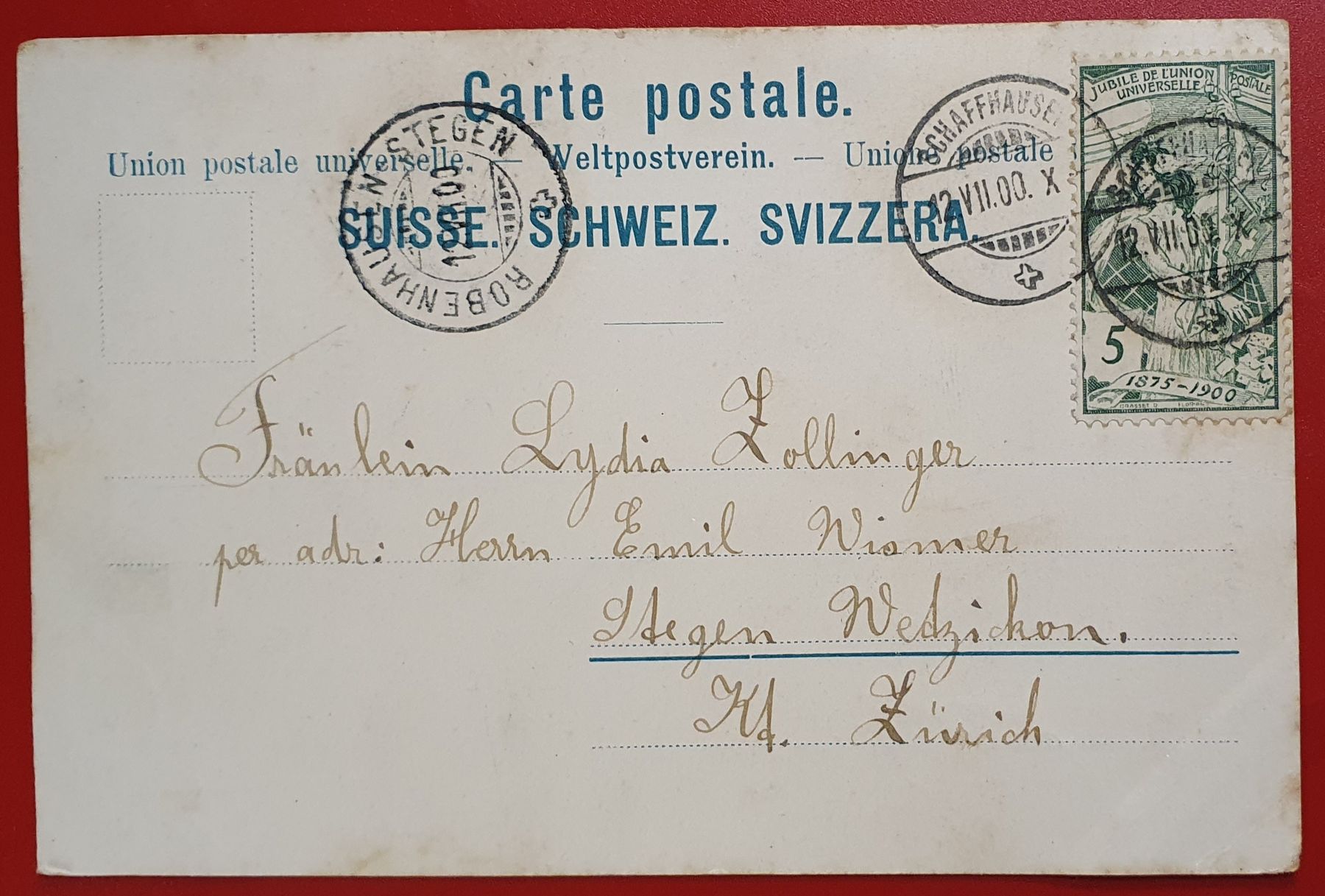 Cartoline postali: 4 Ansichtskarte mit UPU-Frankatur – Usato da Kreuzlingen venduto da Rschweiz1 3