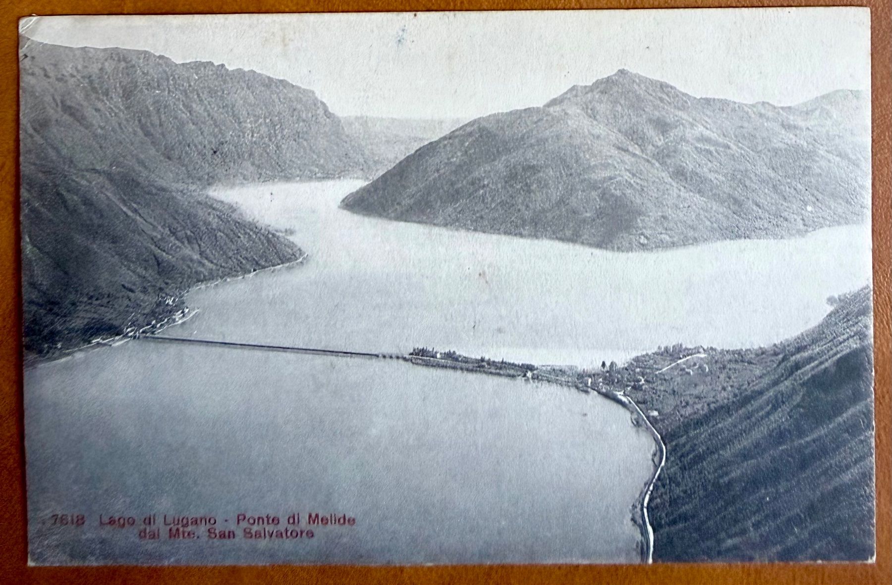 Cartoline postali: Ponte di Mélide - Lago di Lugano 1917 – Usato da Lutry venduto da Ediego