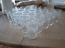 25 verres 1 dl vintages à motif de vigne