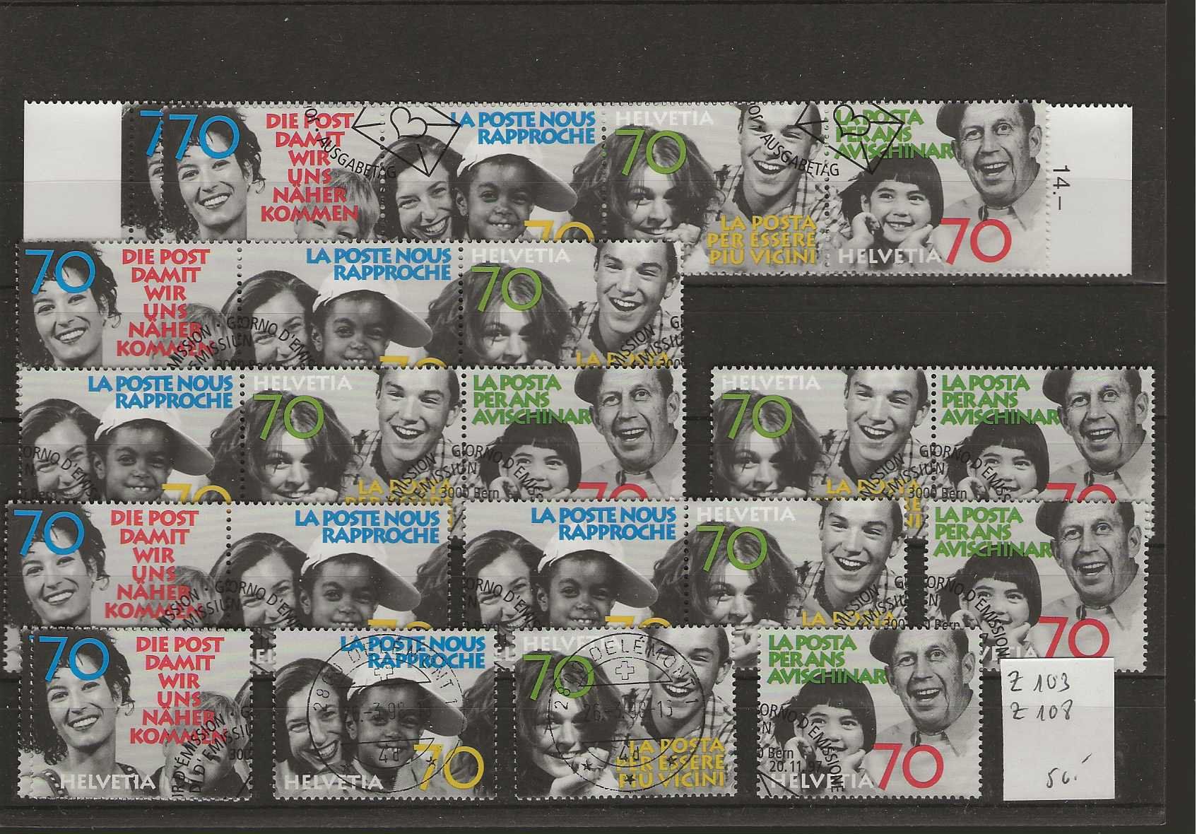 Alle Briefmarken: timbre Z103-Z108 – Gebraucht aus Sorvilier von carose01