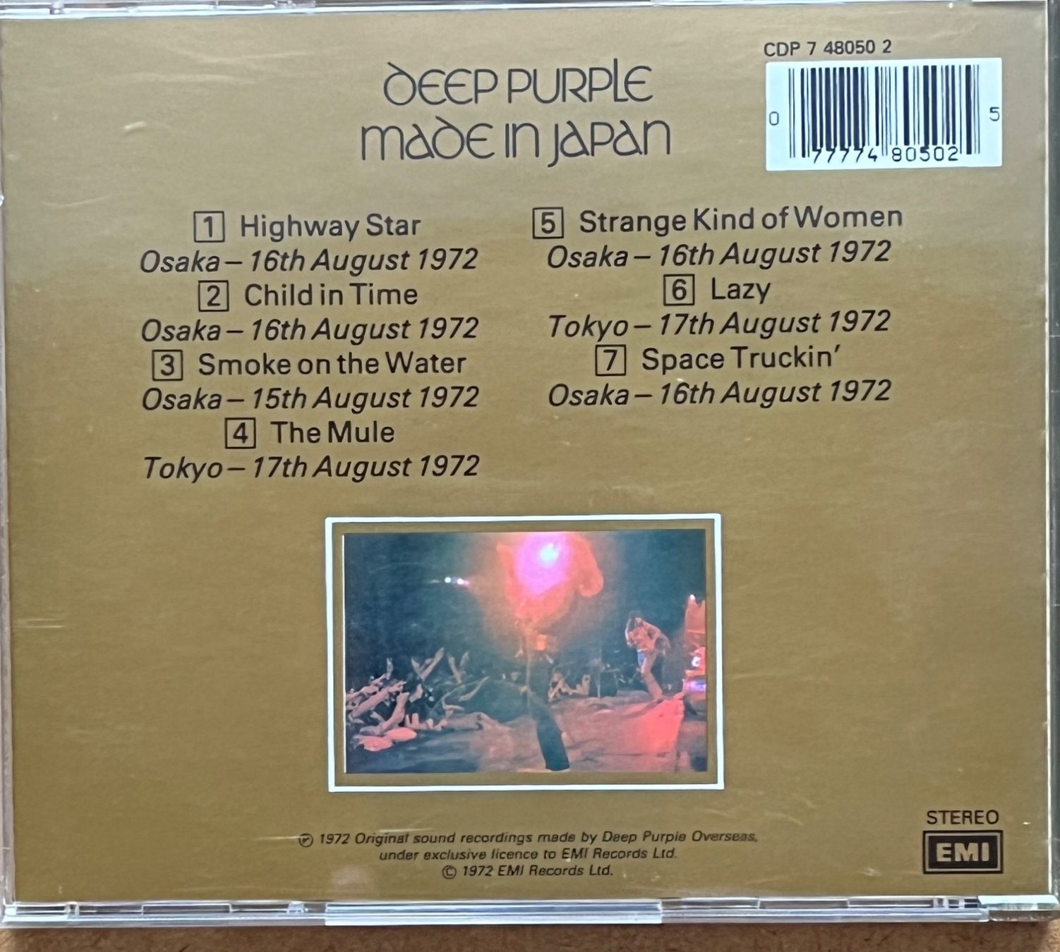 CDs: CD Deep Purple/Made in japan – Gebraucht aus Renan BE von johncactus 1