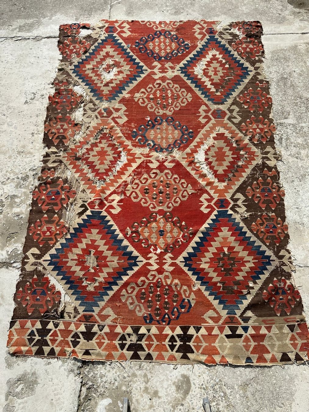 Kelim Tappeti: Orientteppich Konya Kelim antik, Fragment – Difettoso da Zürich venduto da an-dy 9