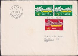 1953, Ersttagsbrief von BERNA mit Nr.314+315, Kat: 150.-+