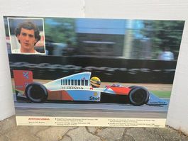 Ayrton Senna Bild mit F1 Wagen Honda