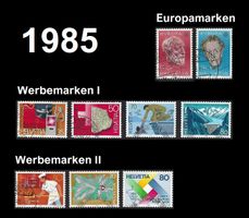 1985 schön gestempelt: Europa- und Werbemarken