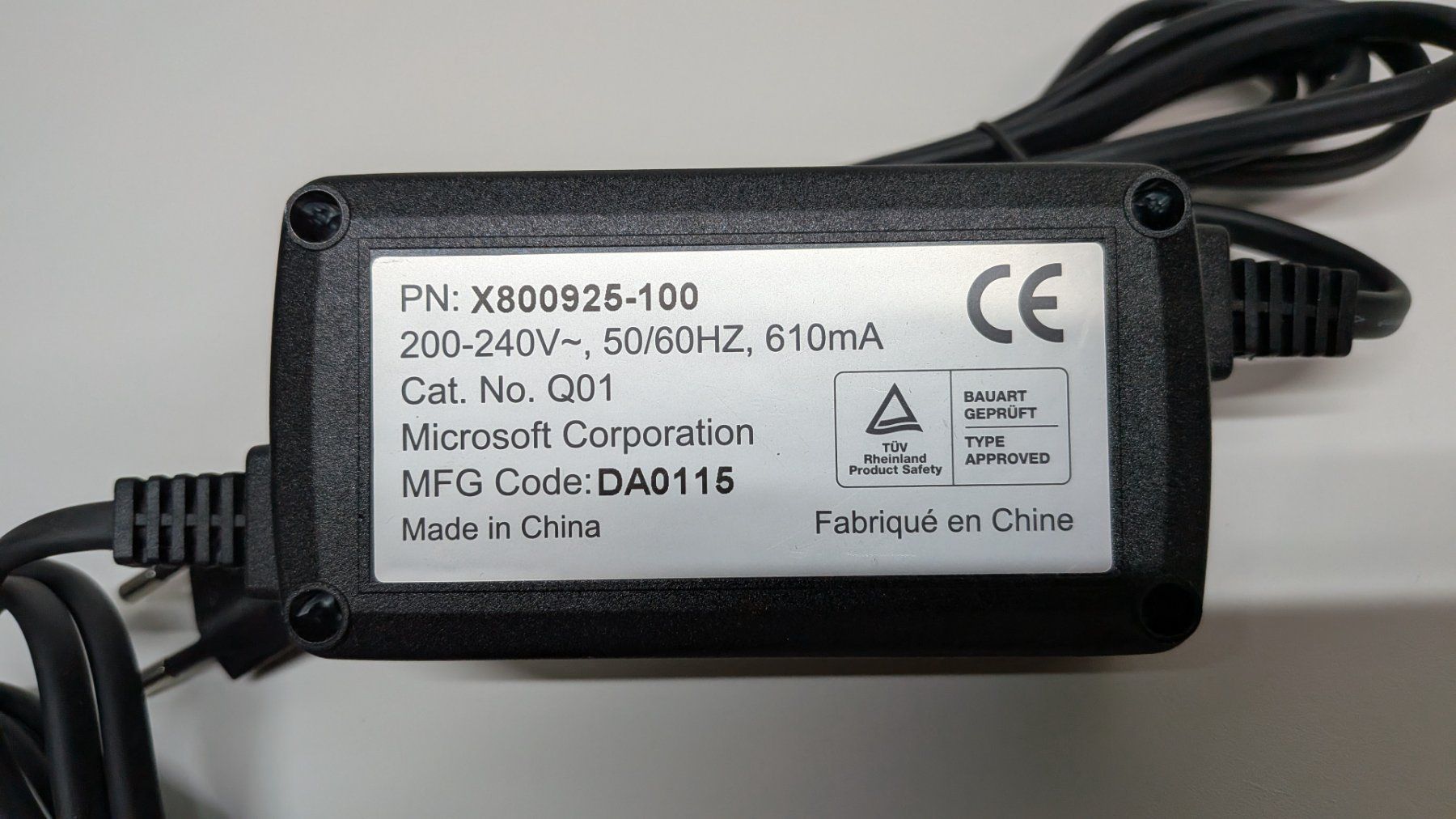 Microsoft Adattatori & Cavi: Original Microsoft Stromkabel / Power Adapter Xbox Classic – Usato da Menziken venduto da mame18 1