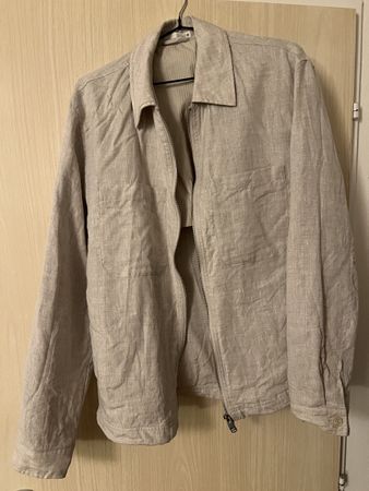 Surchemise Zara beige en lin 