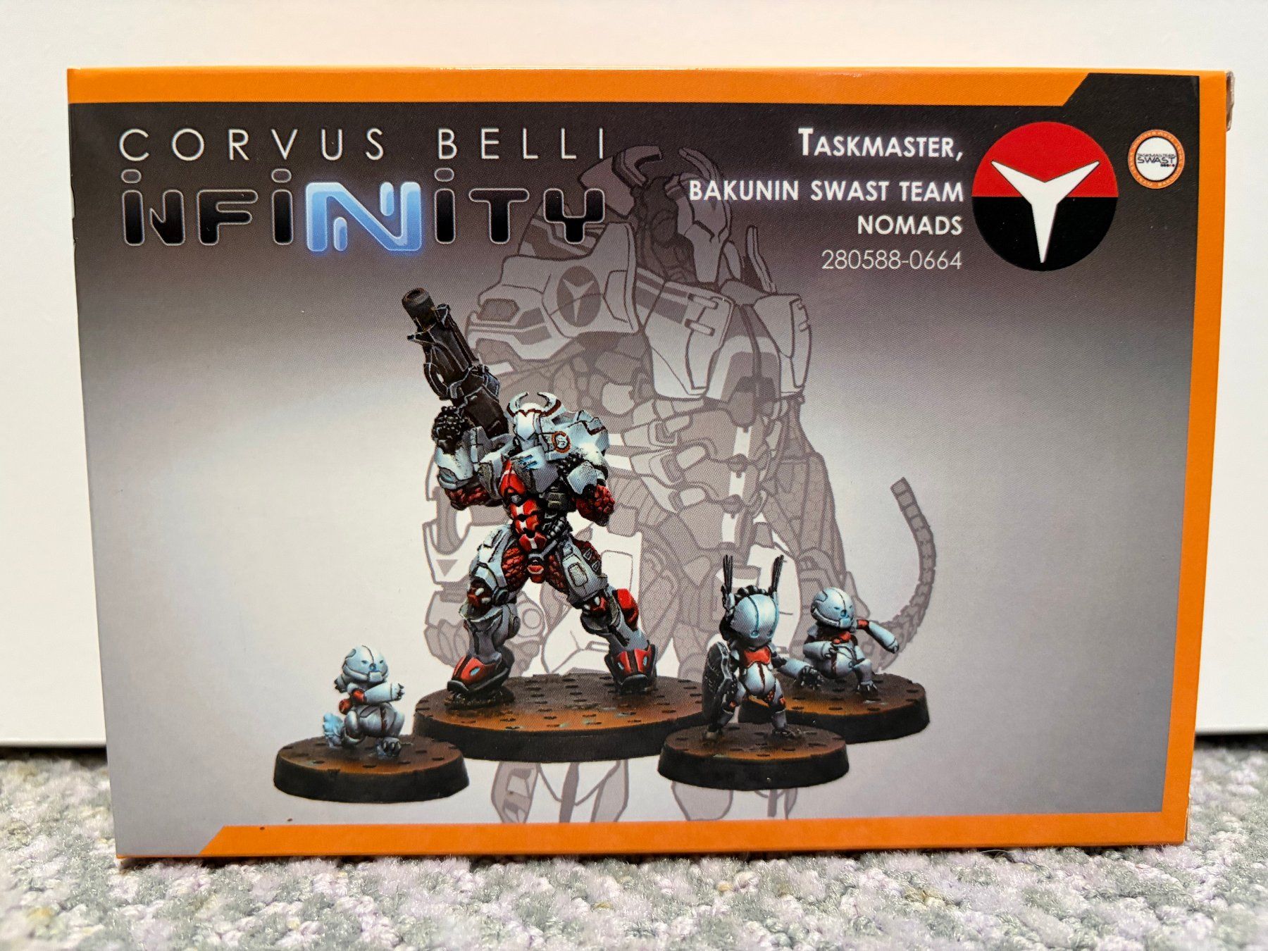 Kit di modellismo & Modellini statici: Infinity Nomads Taskmaster Bakunin SWAST Team Miniaturen – Nuovo e nell'imballaggio originale da Buchs AG venduto da pebob
