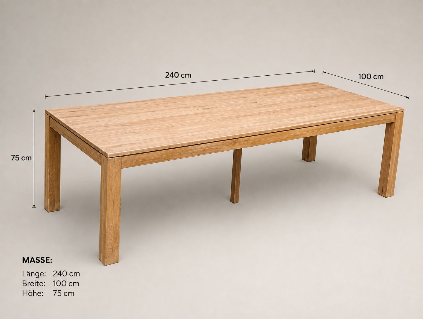 Tavoli: Esstisch Holz 240x100x75 cm – Nuovo (secondo la descrizione) da Lanzenneunforn venduto da mil_tw28