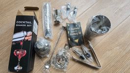 Cocktail Shaker Set 10 teilig Edelstahl 750 ml *Neu*