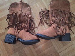 Western Stiefel Damen mit Fransen / Neuwertig, Gr. 39