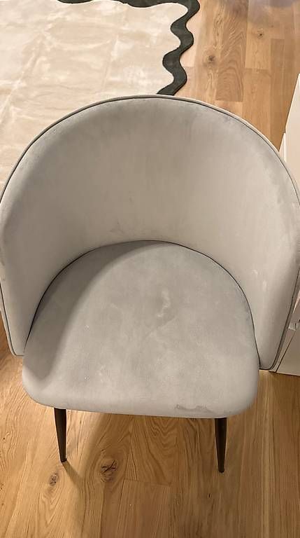 Stühle: 6 Samt Stühle Grau – Gebraucht aus Münchenstein von bloombluem