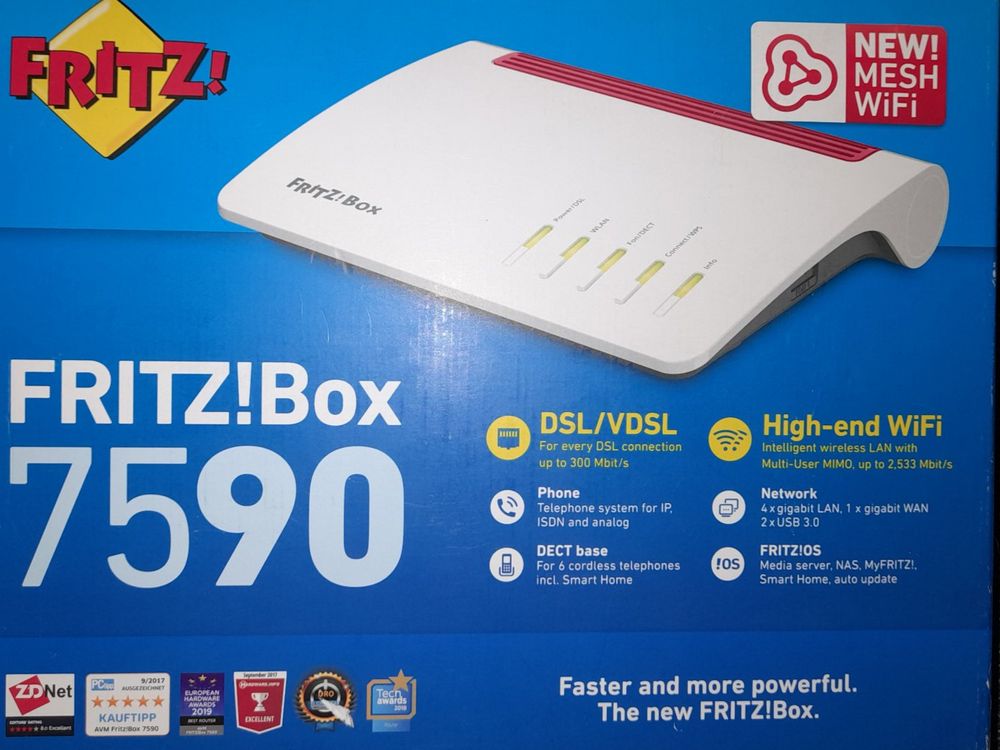 Fritzbox 7590 Router AVM Fritz!Box MIT Huawei SIMKarten USB (Gebraucht ...