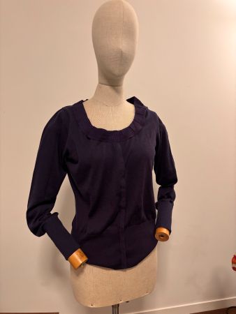 Cardigan, lila, 100% feine Wolle, Gr. L, L.K. Bennett