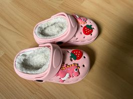 Kinder Clogs Rosa Grösse 19-20 mit Futter