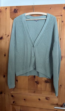 Feinstrick Cardigan in Salbeigrün - Top Zustand!